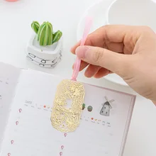 Креативная золотая металлическая Закладка вишневые цветы серии закладки для учебников закладки книги милые студенческие Детские канцелярские принадлежности