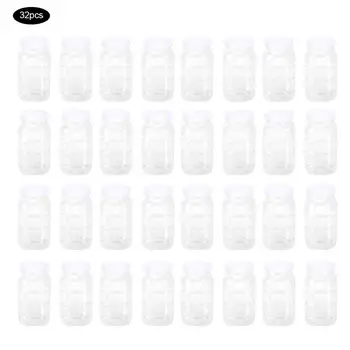 

32PCS 1000g Honey Plastic Can Square Honey Bottle Jar Container Case with White Lid Beekeeping Organizer Bottle