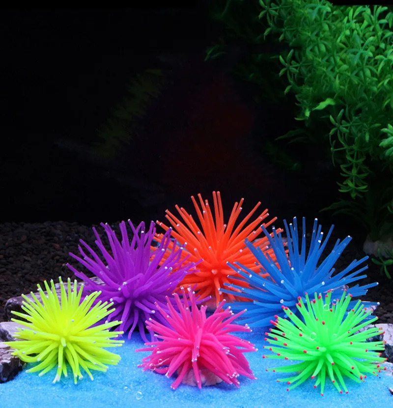 

Aquarium Silicone Simulation Artificial Fish Tank Fake Coral Plant Underwater Aquatic Sea Anemone Ornament Accessory Fishing