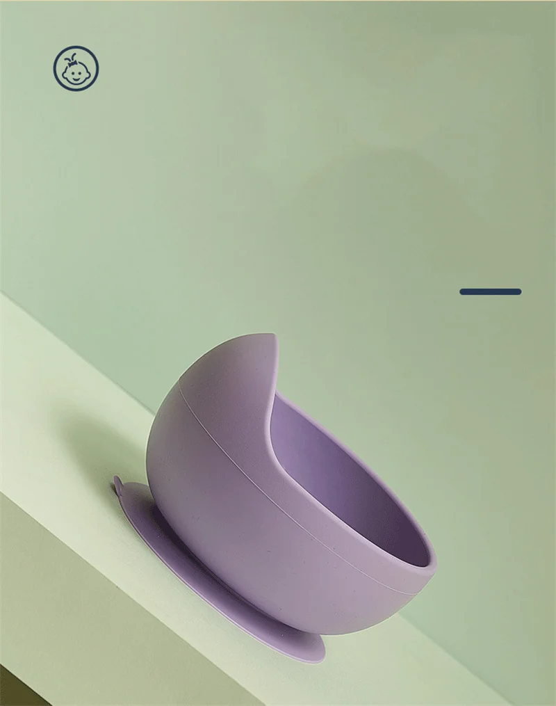 Silicone Baby Feeding Bowl Spoon Kids Tableware Baby Accessories Silicone Plate Spill-Proof Suction Children Self Feeding Dishes