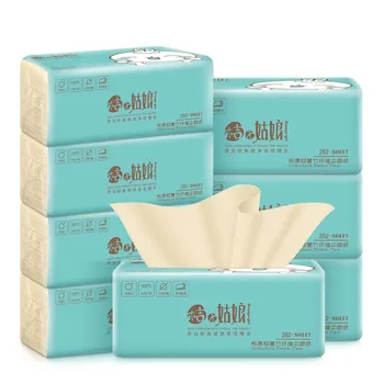 

8 Packs Soft Toilet Paper 4 Layer Soft Pumping Paper Towels Tissue Draw paper Facial tissue toilet paper bulk papel higienico#30