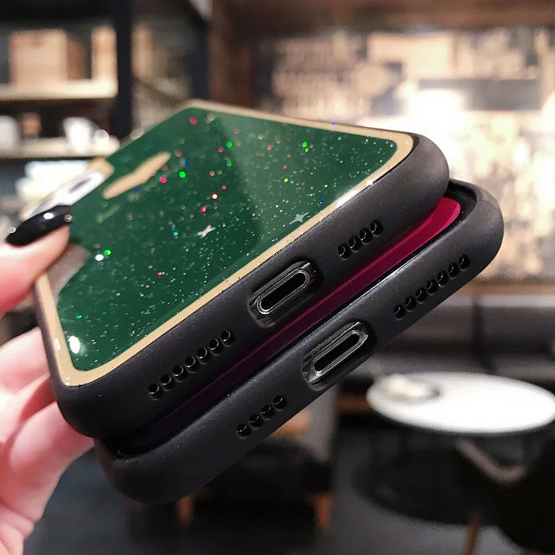 IPWSOO чехол с сердечком для iPhone 11 Pro Max X XR XS Max блестящий чехол для телефона с блестящими звездами для iPhone 6 6s 7 8 Plus