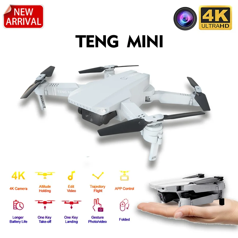 KF609 4K HD оптическая камера потока складной Квадрокоптер Wifi Fpv Dron Smart Follow Mini Drone 249g
