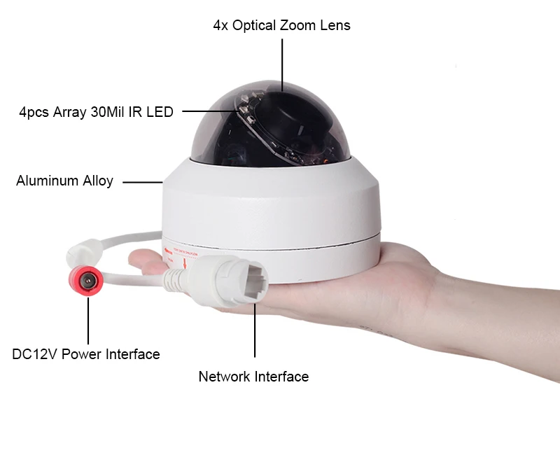 PTZ IP камера наружная 5MP 1080P POE IP камера 2,8-12 мм H.265 купольная камера ONVIF Обнаружение движения для PoE NVR