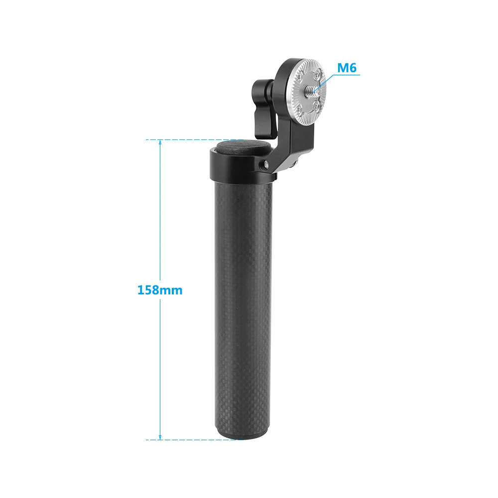Fibra de Carbono Handgrip com Arri Par para Dslr Kayulin Roseta Thumbscrew Conexão um Alça Ombro Rig m6 - Image 4