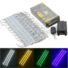80 шт. светодиодный модуль, 3 светодиодный, 5 цветов, SMD5050, светильник для магазина, лампа на переднее окно, супер яркий светильник ing+ источник питания+ пульт дистанционного управления DC12V