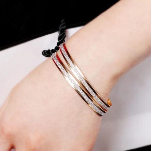 Корейский модный браслет, ювелирные изделия, одинарные круглые золотые матовые браслеты, браслет для женщин, подарок, форма крючка(по одной цене