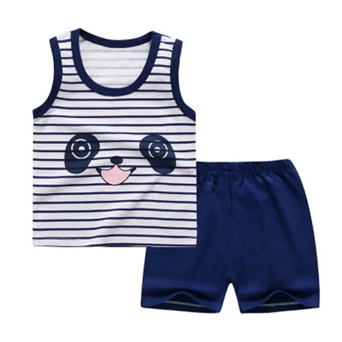 summer sleeveless Children's Cotton Newborn Baby Boys Girls Cotton Casual Set 0-3year Baby Clothes Set Casual Home Service new baby clothing set	 Baby Clothing Set