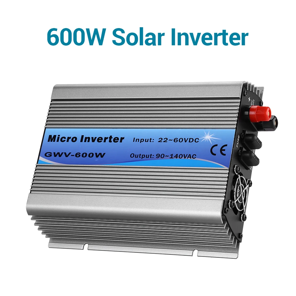 

600W Power Solar Inverters Grid Tie Pure Sine Wave For 24V/36V/48V Storage Battery LED Display