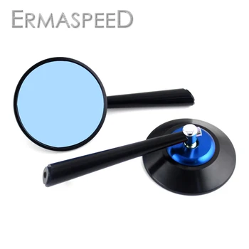 

8mm 10mm Blue Motorcycle Mirrors Side Scooter Cafe Racer Accessories Black Rearview Mirror for Yamaha mt09 mt07 tmax 530 ybr 125