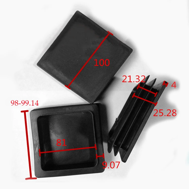 

100 x 100 mm square tube plug, pipe insert end cap chair table Feet leg cover blanking pipe tube insert