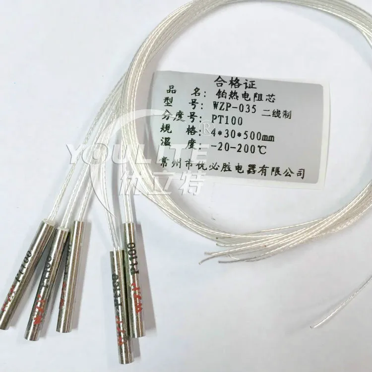 

PT100 Platinum Resistance Probe Stainless Steel Thermocouple Waterproof PT1000 Temperature Sensor CU50 Copper Resistor