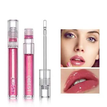 

QIBEST 1 PCs Liquid Lip Gloss Natural Long Lasting Moisturizing Non-stick Cup Non-fading Lipstick Matte Sexy Red Lip Makeup