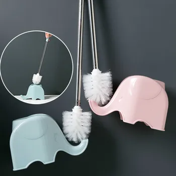 

Elephant toilet brush holder set bathroom with base cleaning brush household long handle toilet brush mx12041503