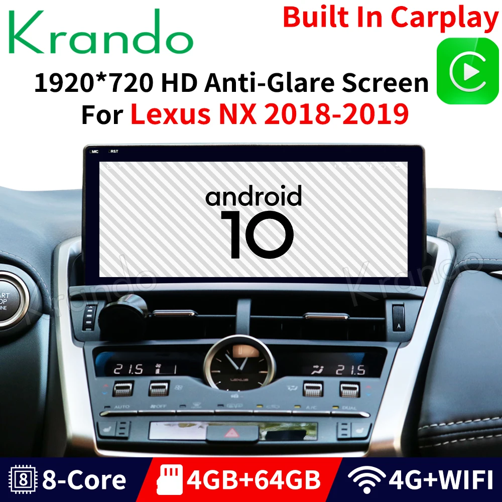 Krando Android 10 0 25 ''автомобильный Радио плеер Gps навигация для Lexus NX 2013 2019