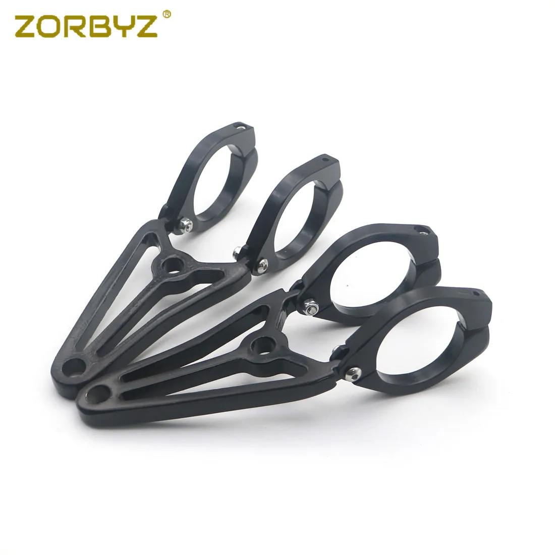 ZORBYZ 41 мм Универсальный мотоцикл черный металлический кронштейн, крепление для фары вилка поворотные сигнальные зажимы для Harley Honda Виктори на заказ