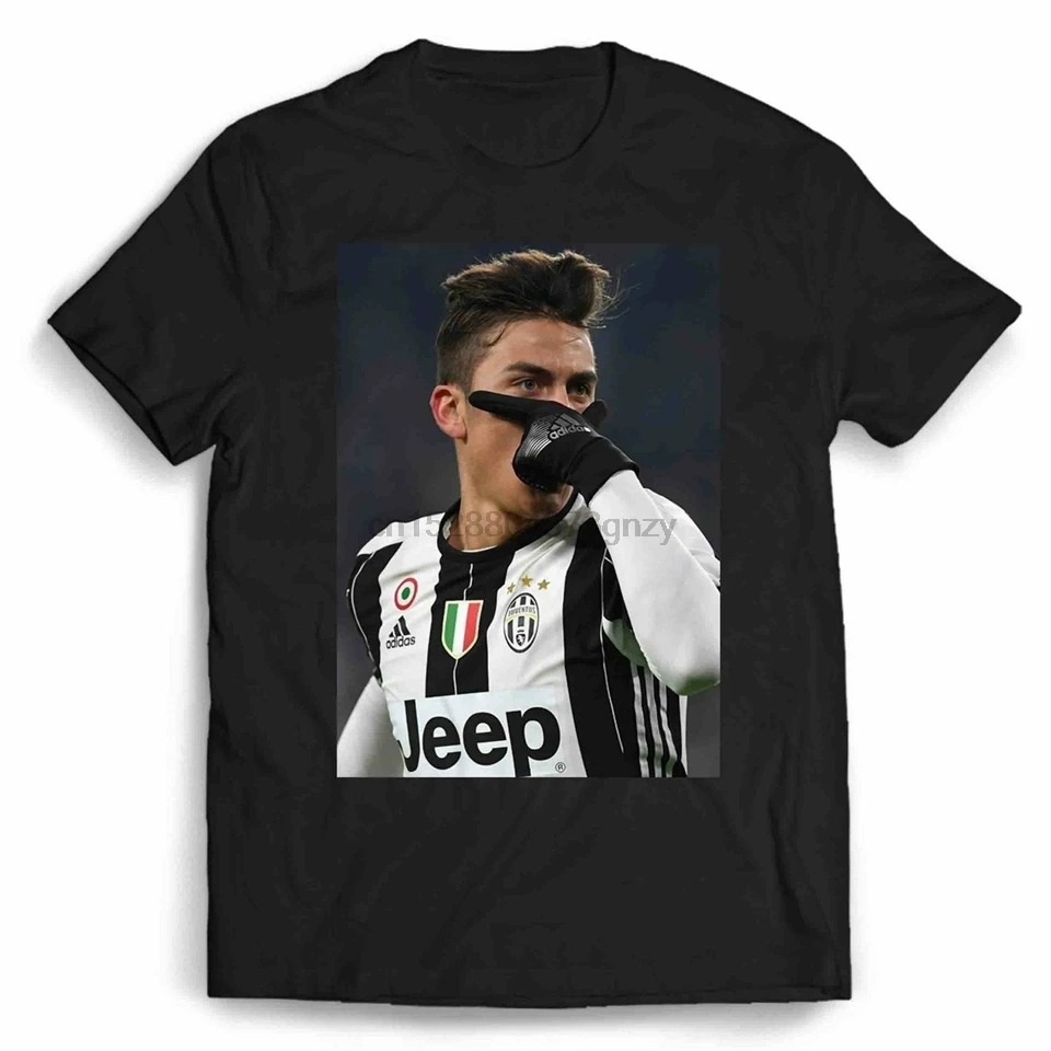 Paulo Dybala маска торжество футболка Классический индивидуальный дизайн | Мужская