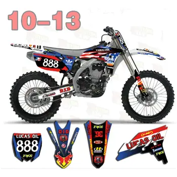 

New Full Graphics Decals Stickers Custom Number Name Glossy Bright Stickers Waterproof for YAMAHA YZF250 2010-2013