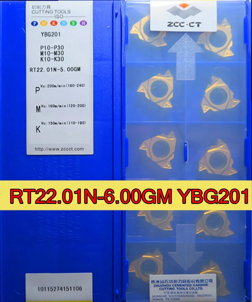 RT22.01N-6.00GM YBG201= 22IR 6.0ISO 100% original ZCC.CT insert YBG201=Processing: stainless steel cast iron etc | Инструменты