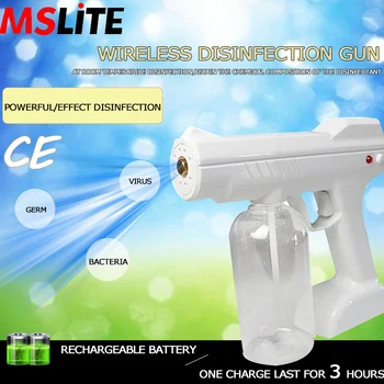 

negative ion blue light nano disinfectant spary wireless battery gun atomizing nano steam gun home humidifier machine