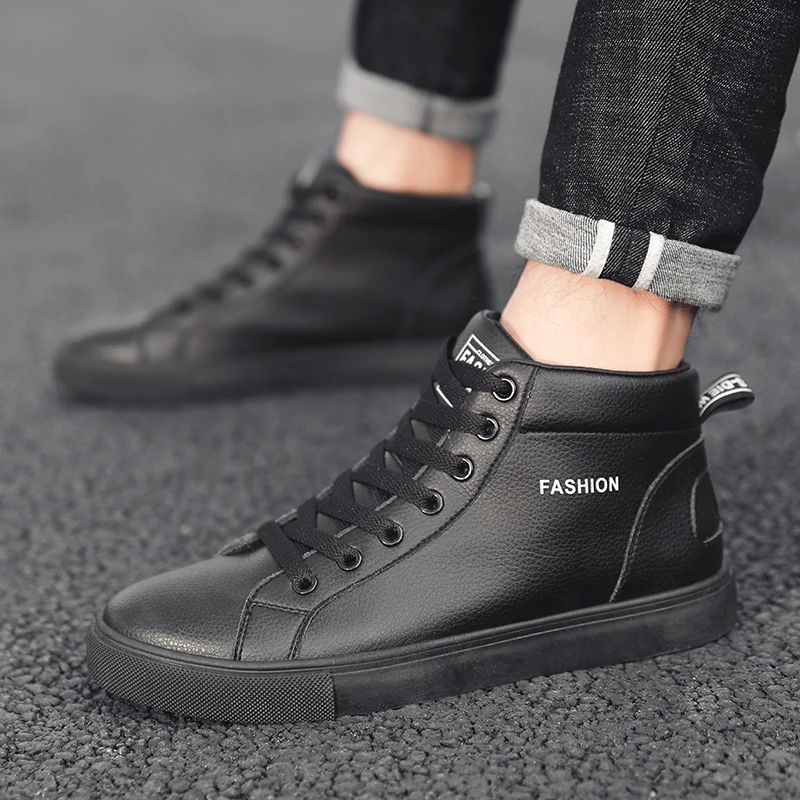 冬のカップルスニーカー白ハイトップメンズ靴快適なカジュアルフラットシューズファッション暖かい共存靴zapatillas Hombre Aliexpress
