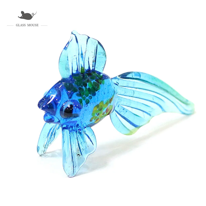 

Murano Glass Tropical Fish Figurine Colorful Cute Vivid Simulation Sea Animal Craft Ornament Home Aquarium Decoration Collection