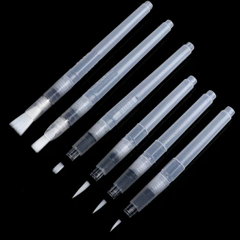 

6 Pcs Soft Watercolor Brushes for Drawing Painting Art Supplies Refillable Paint Brush Water Color Brush Pencil Ink Pen