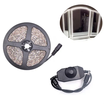 

4M 240 LED 6500K Makeup Mirror Vanity Mirror Lights Kit For Dressing Table Set Flexible LED Light Strip With EU Plug (Black)