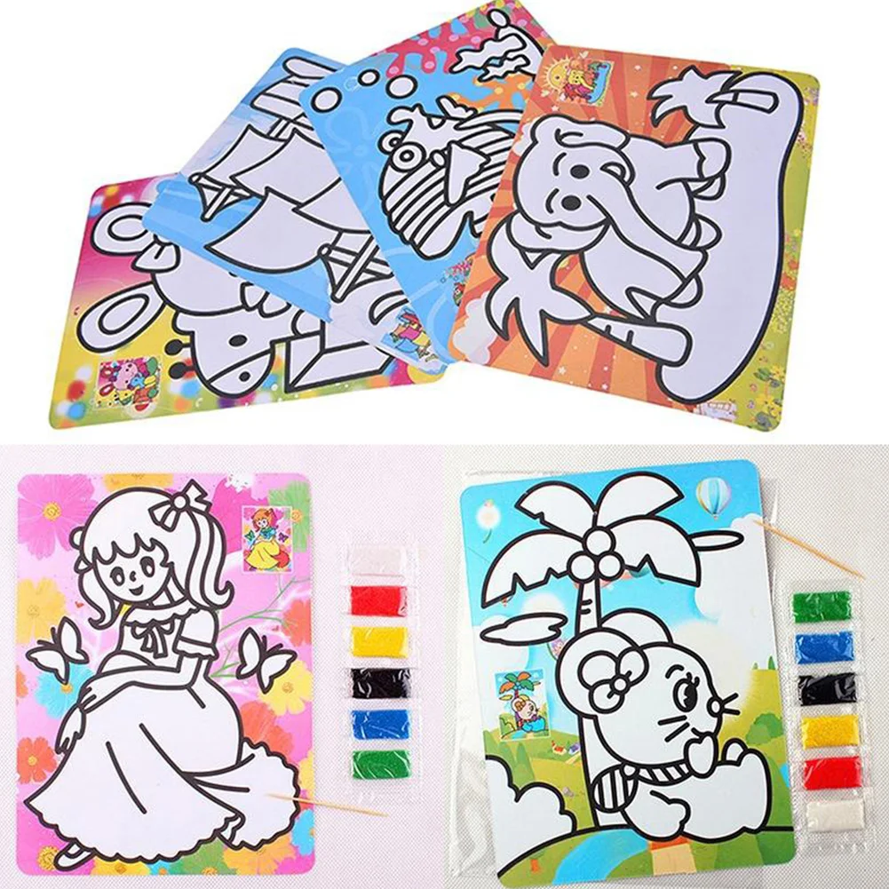 Детские игрушки для рисования картины из песка, поделки из бумаги ...