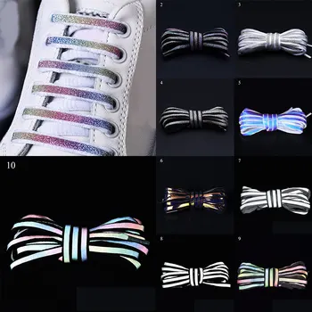 

1 Pair Colored Reflective Shoelaces Laser Sequin Shoelace For Sneakers Adult Children Luminous Glowing Shoe Lace Shoe Strings