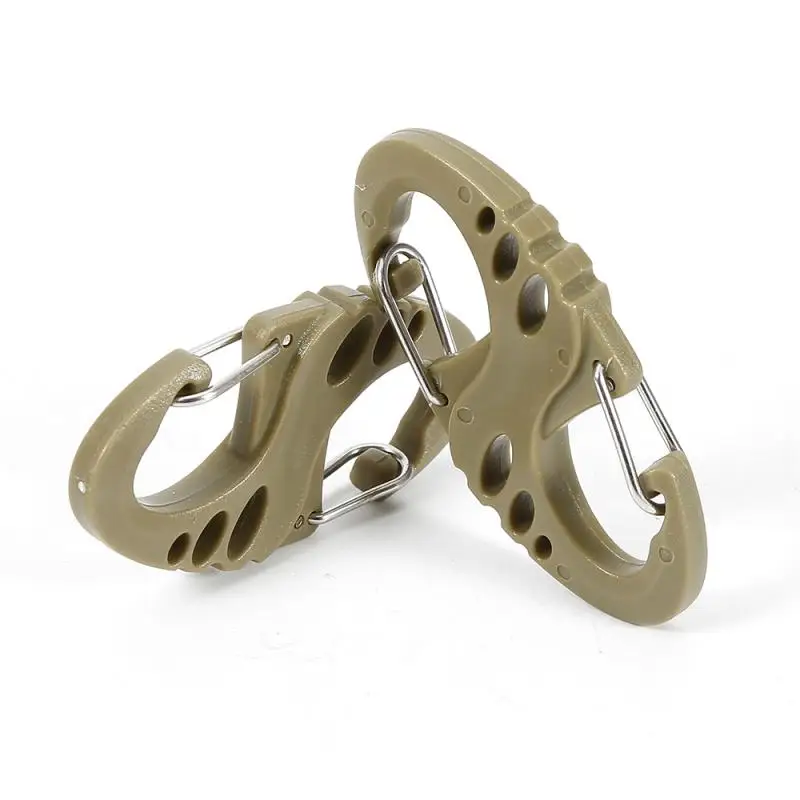 

5PC Snap Hook Clip Carabiner Key Chain Double Gated 8 Type Hook Clip Buckle Slide Lock for Hiking Camping Climbing Accessories