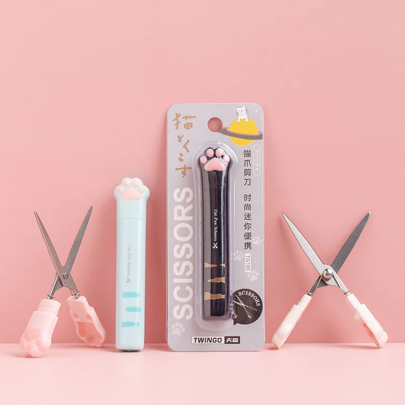 

Cute Mini Cat's Paw Art Scissors Household Multifunctional Kawaii Portable DIY Scrapbooking Hand Scissors School Stationery