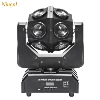 

12X10W LED Football Light/RGBW LED Beam Effect Infinite Moving Head Stage Lights/DMX512 Unrestricted Rotation Light For Disco DJ