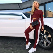 Женские спортивные костюмы, весна-осень, одноцветная спортивная одежда, толстовки+ длинные штаны, комплекты из двух предметов, женский спортивный комплект, наряды