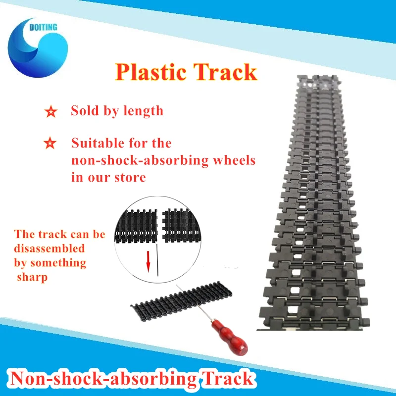 Plastic Shock Absorpber Track Caterpillar Crawler Chain f/Robot Tank Chassis 