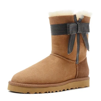 

Snow Boots Women Winter Shoes Woman Genuine Leather Flats Casual Shoes for Women Boots 2020 Warm Snow Boot Female Bottine Femme
