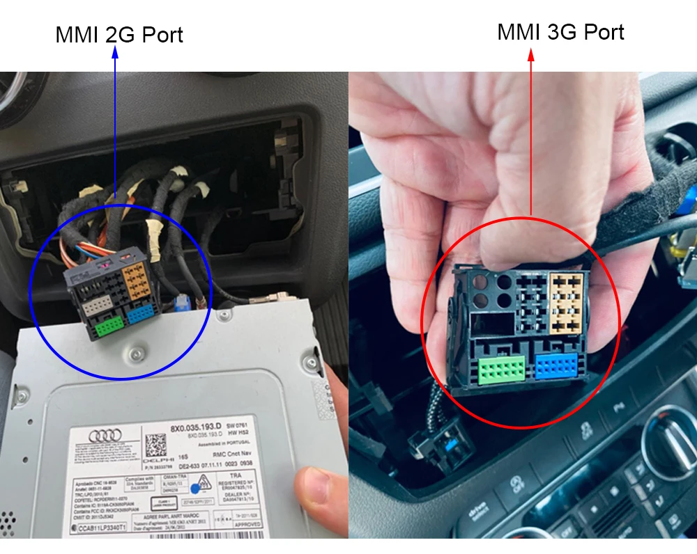 Audi A1 Q3 S1 original MMI 2G MMI 3G Head unit Power Port