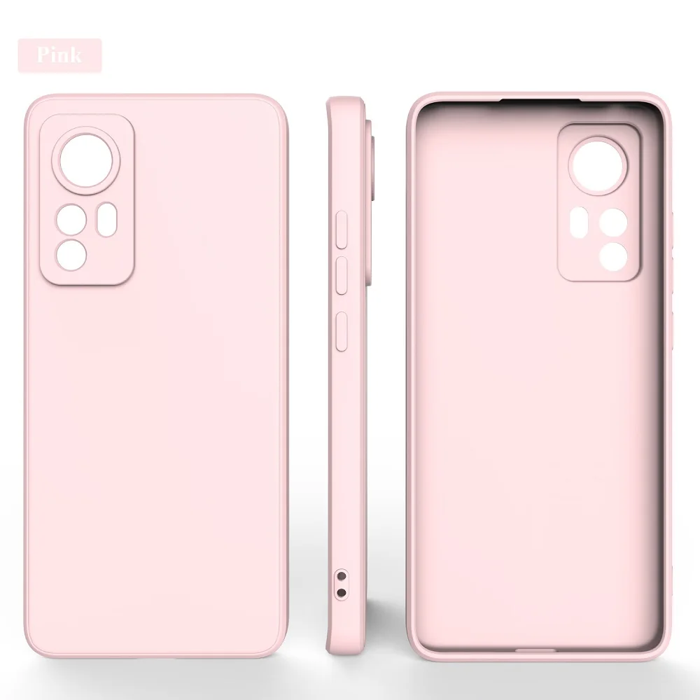 For Xiaomi 12 Pro Ultra Straight Edge All-inclusive Lens Mobile Phone Case Matte Soft TPU Cover Anti-scratch Protective _voghion.com
