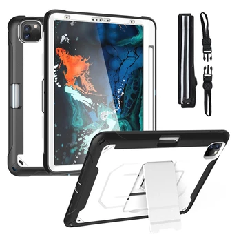

for New 2020 iPad Pro 11 Inch Tablet PC Case TPU Shockproof Protective Back Cover with Pen Slot Tablet Stand Case