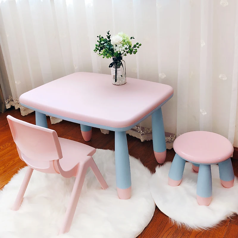 

Children's tables and chairs thickened kindergarten tables and chairs Plastic tables and game tables toy tables