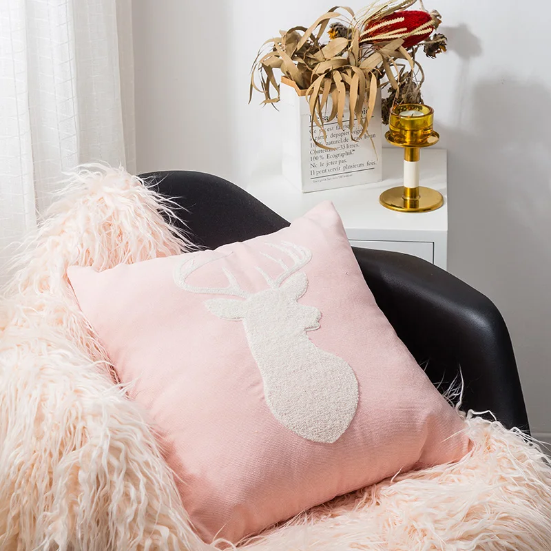 Liv-эстет стильная футболка с изображением персонажей видеоигр Clound для девочек розовая Подушка Декоративные наволочки вышивка квадратная наволочка для дивана; для кровати; для автомобиля дома размером 45*45 см
