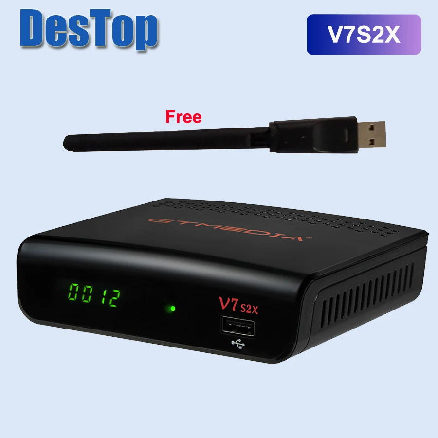 20 шт. GTMedia V7S2X спутниковый ТВ приемник DVB-S2 S2X Full 1080P с USB WIFI PK Freesat V7S HD телеприставка в