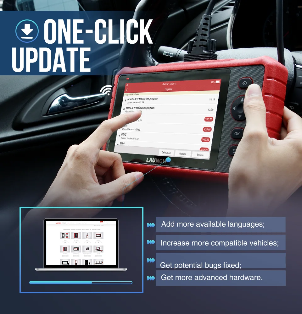 LAUNCH X431 CRP909 OBD2 сканер все системы Automotivo Диагностика SRS ABS DPF Сброс службы OBDII Авто