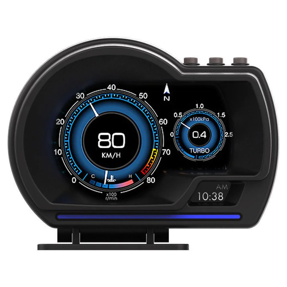 VODOOL AP-6 OBD2 + GPS Ʈ ڵ HUD  ڵ   ÷ ٱ ӵ  ˶    µ RPM