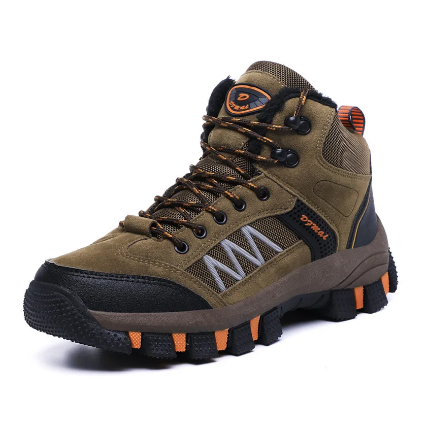 

Men Boots Autumn Winter Mens Warm Plush Snow Boots Man Casual Fashion Shoes Outdoor Mountain Men Sneakers
