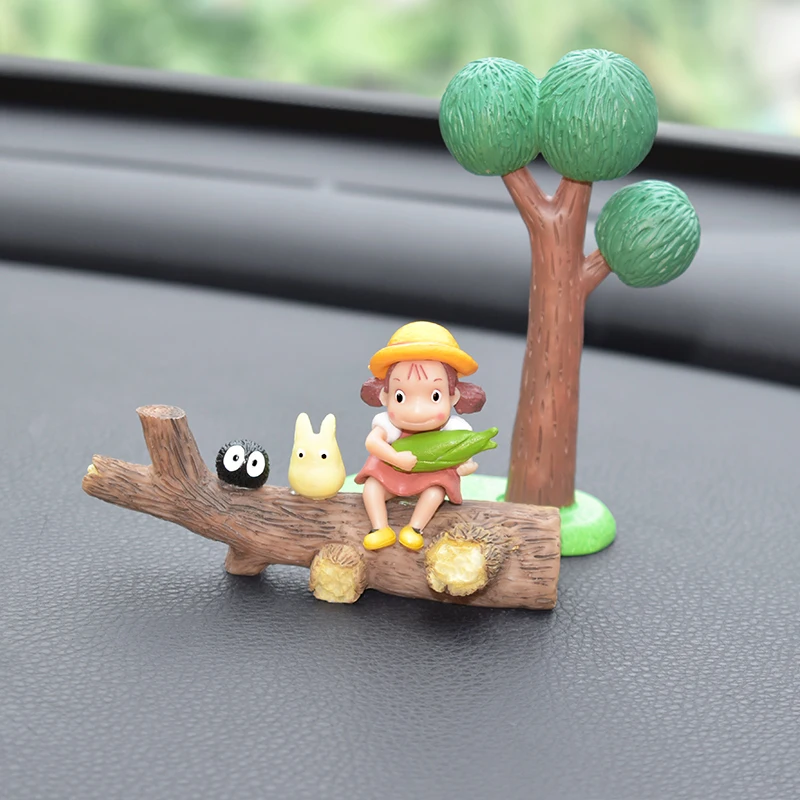 

Автомобильные аксессуары Hayao Miyazaki, милые Креативные ветки Тоторо Xiaomei, персонализированные украшения салона автомобиля, украшение интерьер...