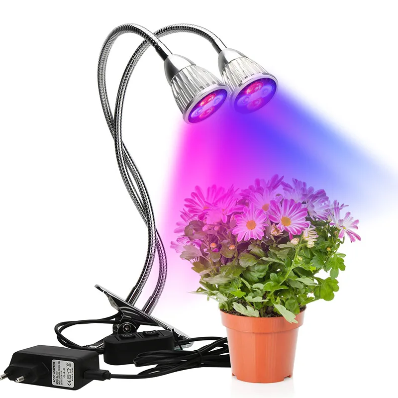 

Round Double Head Clip Plant light LED Plant Light 10W Suitable For Greenhouse Vegetables Indoor Plant Fill Ligh
