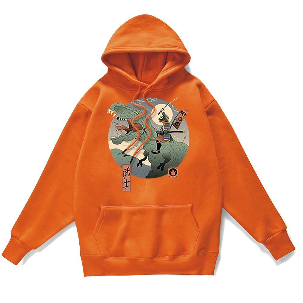 

Pullover Mens Samurai Dinosaur Streetwear Trendy Personality Design Sportswear For Male Famous Brand Hoodies Warm Male Hoodies