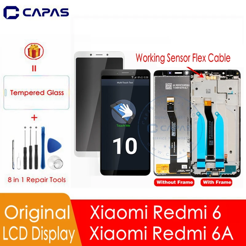 ЖК дисплей и рамка для Xiaomi Redmi 6A оригинальный сенсорный экран 6 дигитайзер дисплея