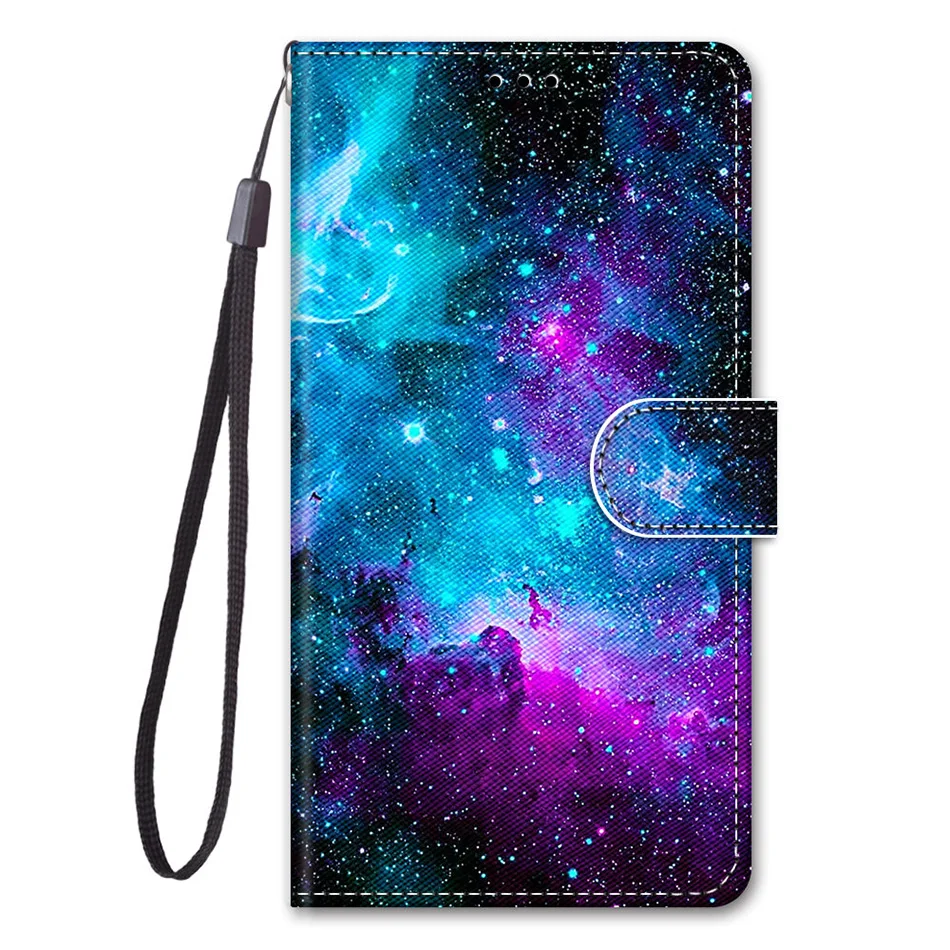 Lion Cat Butterfly Painted Flip Leather Phone Case For Huawei Honor 8 9 10 Lite Mate 20 Lite Wallet Card Holder Stand Book Cover phone dry bag